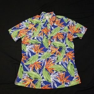 Go Barefoot Mens Half Button Down Shirt